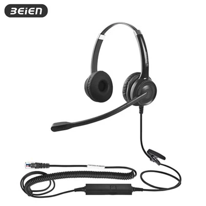 Binaural IP Telefon Ofis RJ9 Kulaklık